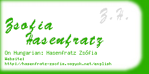 zsofia hasenfratz business card